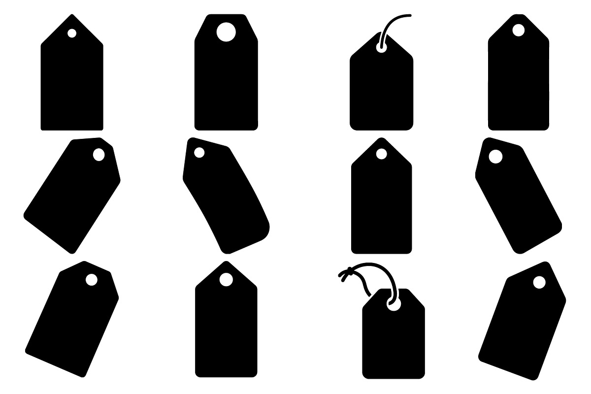 Retail Price Tags Silhouette, an Object Illustration by jahid234 (Photo 1 of 13)