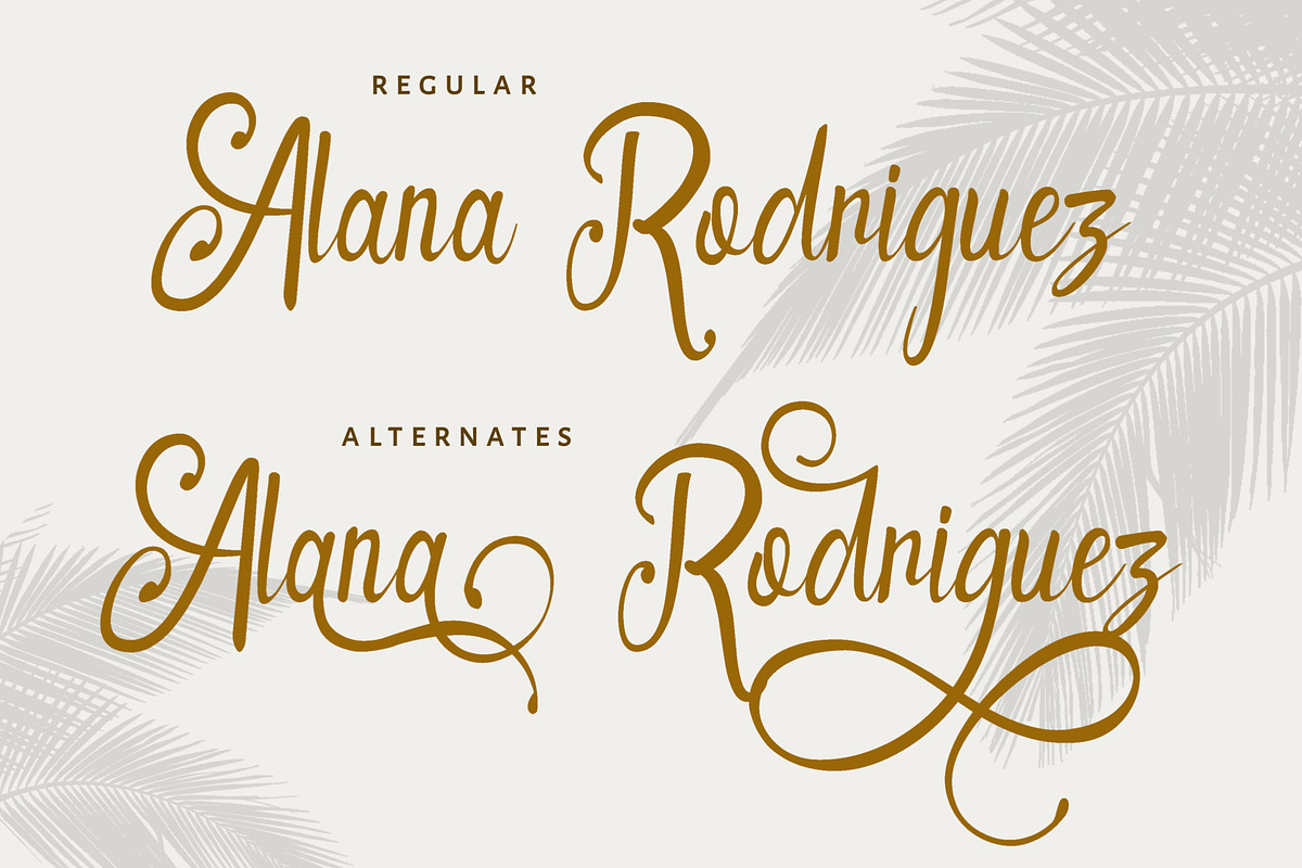 Alana Rodriguez, a Script Font by Majelis Art (Photo 6 of 9)