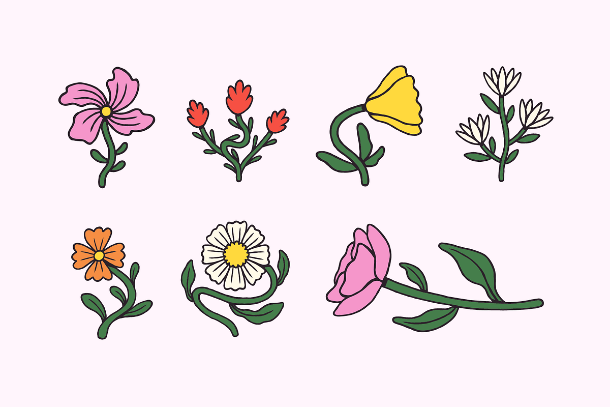 Sunny Blooms Illustration Set, an Object Illustration by The Isian (Photo 5 of 16)