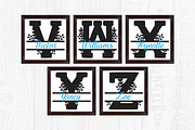Floral Split Monogram Flower Font, a Font by SavanasDesign (Thumbnail 10 of 10)