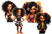 African American Party Girl Cliparts, a Person Illustration by Mash Mash Stickers (Thumbnail 4 of 9)