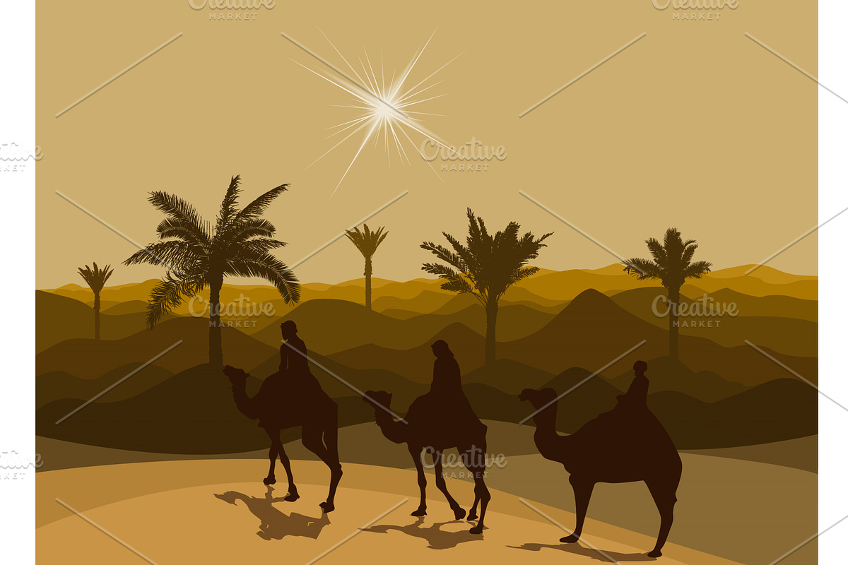 Happy epiphany day design. Three, an Illustration by Nenahliadava Design