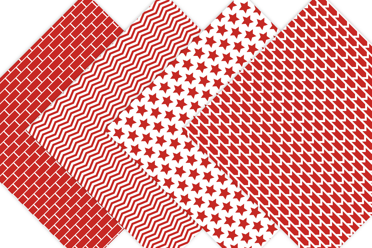 Red Digital Paper, a Pattern Graphic by Leska's Digitals