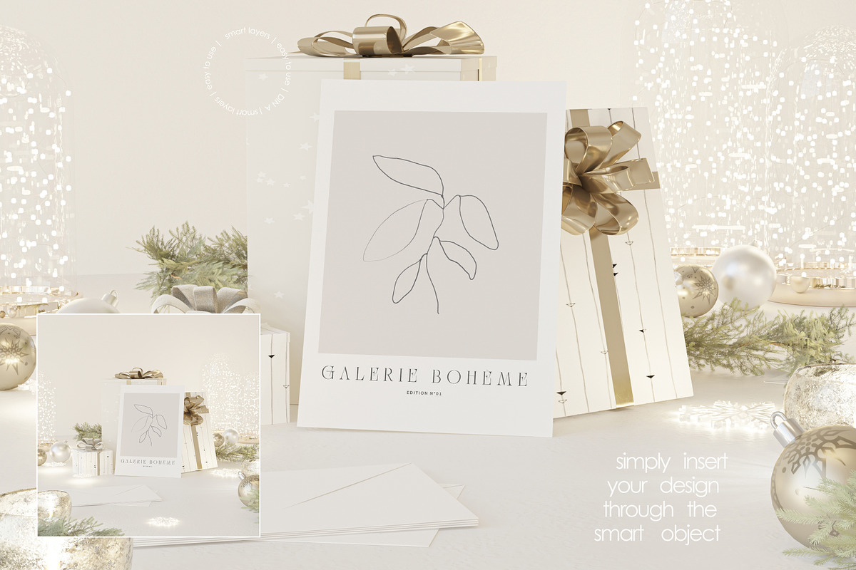 HOLIDAY LETTER | Paper Poster Mockup, a Household Mockup by yuliyuri.studio (Photo 6 of 8)