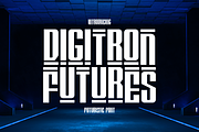 Digitron Futures Futuristic Font, a Font by PutraCetol Studio (Thumbnail 1 of 5)