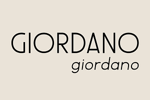 Giordano – Font Family