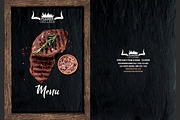 Steak Grill Restaurant Menu Template, a Flyer Template by Hotpin (Thumbnail 2 of 3)