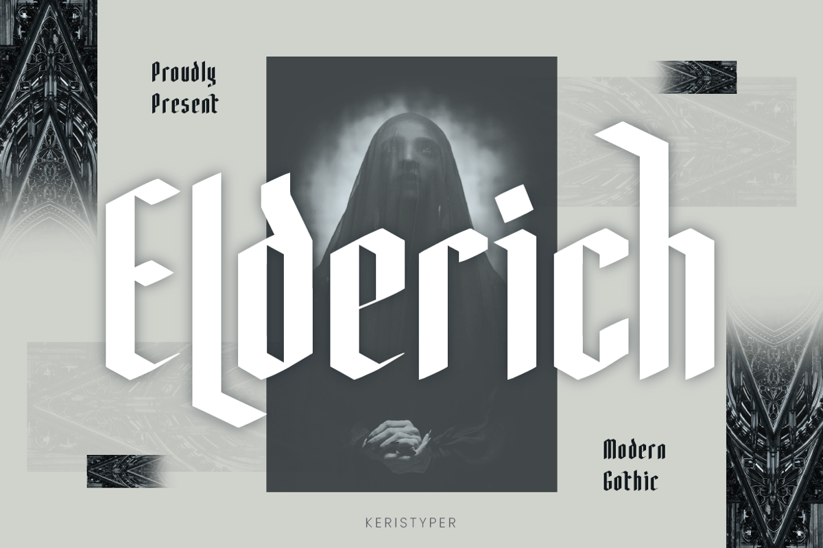 Elderich, a Blackletter Font by kerismaker (Photo 1 of 12)