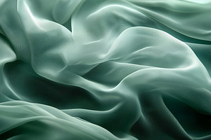 Delicate mint green fabric flowing gently, creating a serene and ethereal atmos, a Background Photo by ImageMir