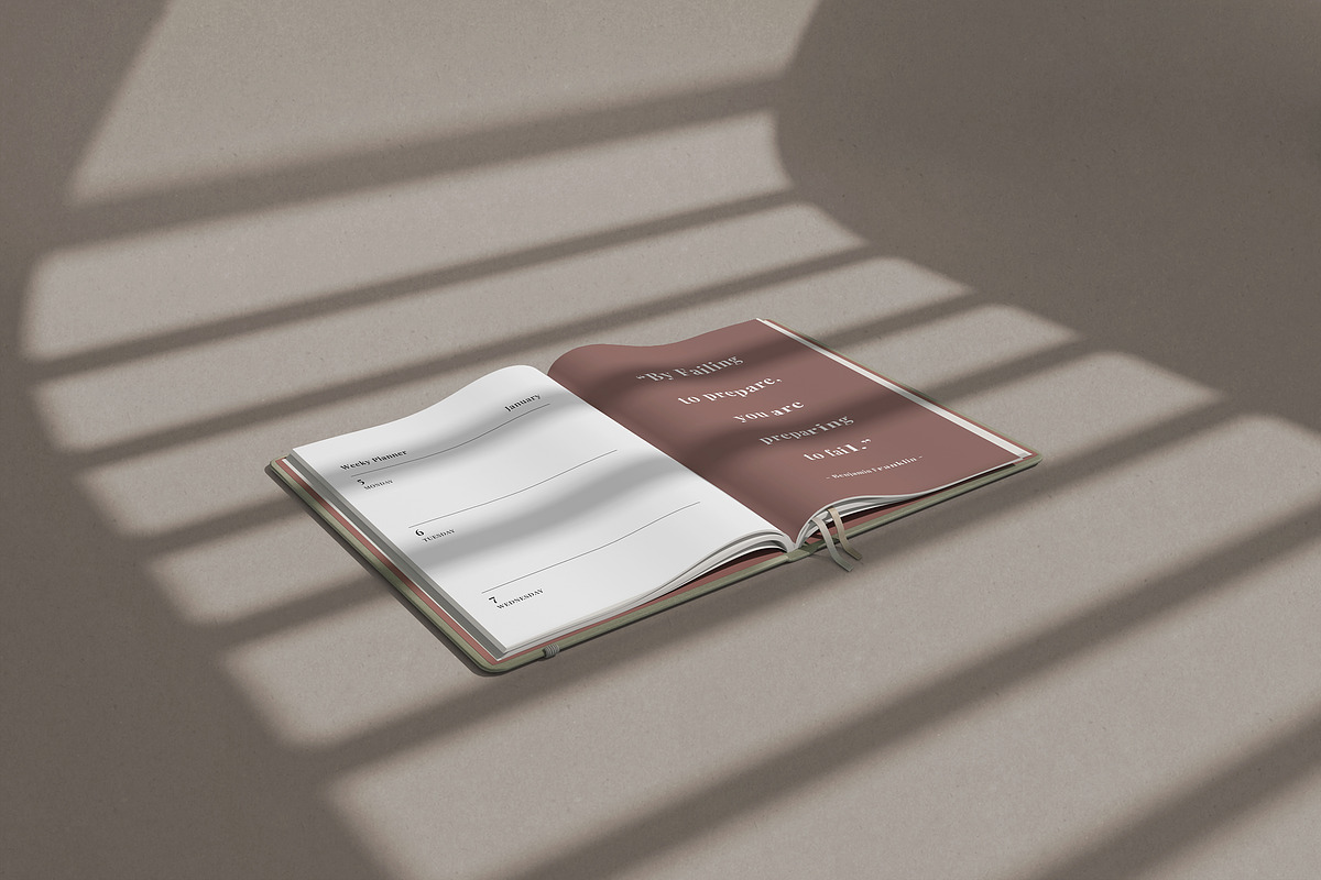 Elega - Minimal Notebook Mockups, a Books & Magazine Mockup by JafarNation (Photo 8 of 11)