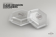 Clear Hexagon Containers Mockup, a Cups & Container Mockup by INCDesign (Thumbnail 5 of 6)