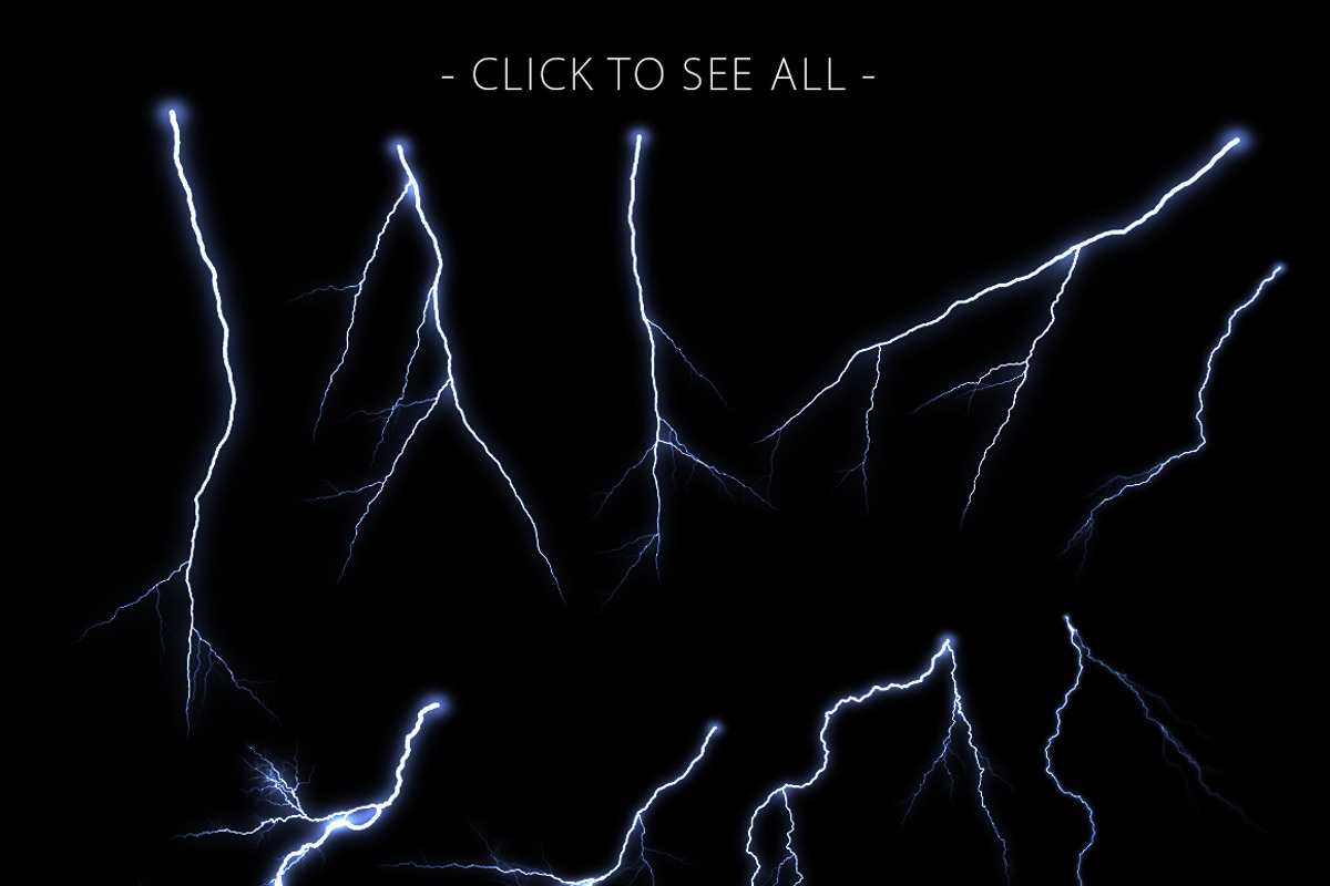 Lightning Photoshop Brushes preview 6