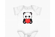Cute Panda with Heart SVG, an Illustration by TheHitShop (Thumbnail 3 of 10)
