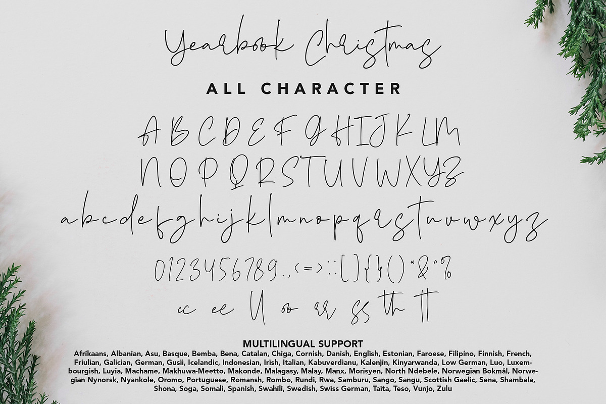 Yearbook Christmas - Calligraphy, a Handwritten Font by Arendxstudio (Photo 9 of 9)