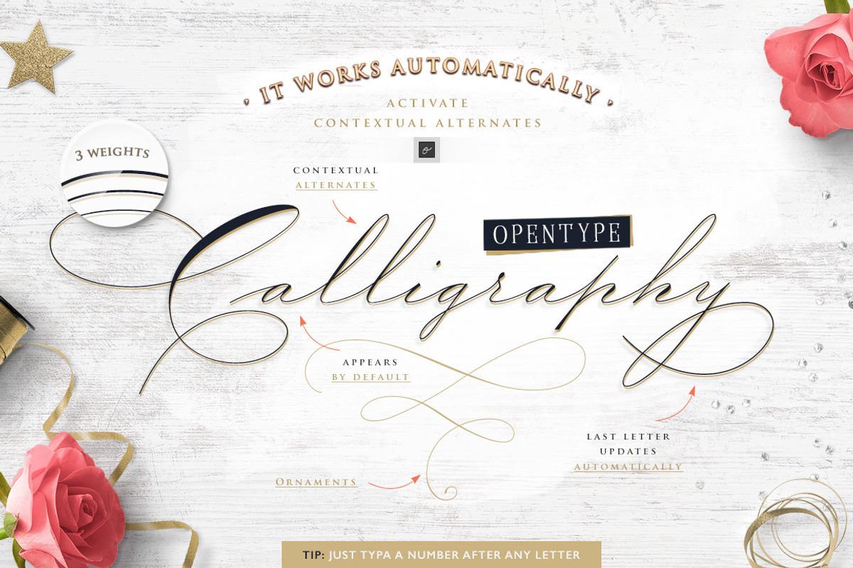 The Wedding Script & Invitation set preview 3