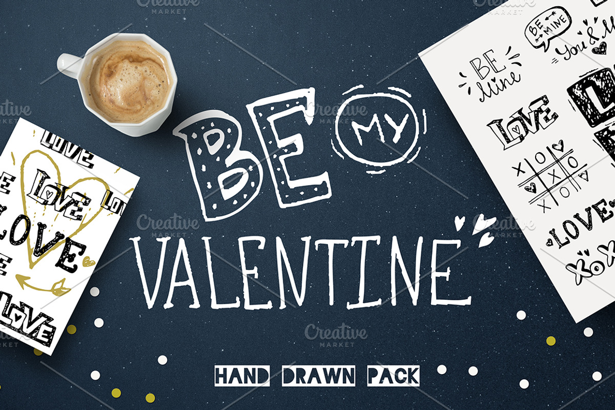 Grunge Love. Valentine's Set, a Texture Illustration by Trapezoid (Photo 1 of 8)