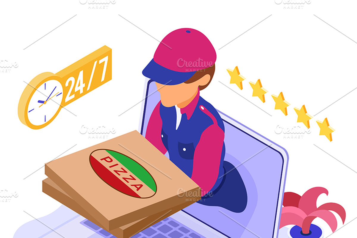 Online Internet Shopping Delivery, a Food Illustration by TAlex (Photo 4 of 6)