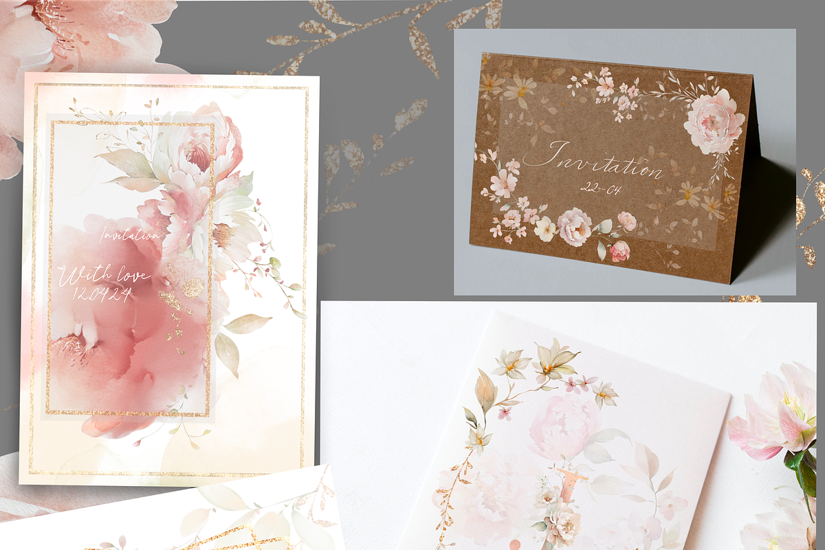 watercolor flowers botanical bundle, a Decorative Illustration by Edith’s World (Photo 5 of 14)