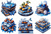 Watercolor Summer Books Stack, an Illustration by Black Bird Studio (Thumbnail 4 of 5)
