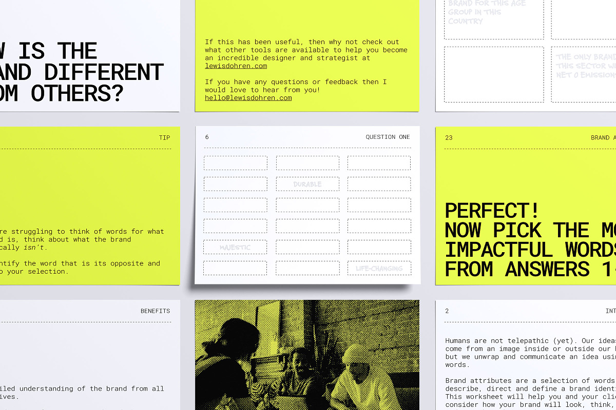 Brand Strategy Worksheet, a Templates & Theme by Lewis Dohren (Photo 1 of 5)