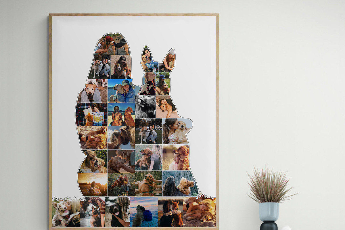 Woman and dog photo collage, a Poster Template by AIW SOLUTIONS (Photo 2 of 4)