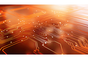 design technology background orange, a Technology Photo by pikepicture