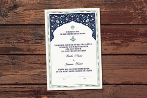 Luxury Floral Nikkah Certificate