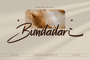 Bundadari - A Modern Handwritten, a Handwritten Font by Samtiv Studio (Thumbnail 1 of 7)