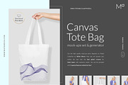 Canvas Tote Bag Mock-ups Set DEMO, a Books & Magazine Mockup by Apparel_Mockups (Thumbnail 1 of 3)