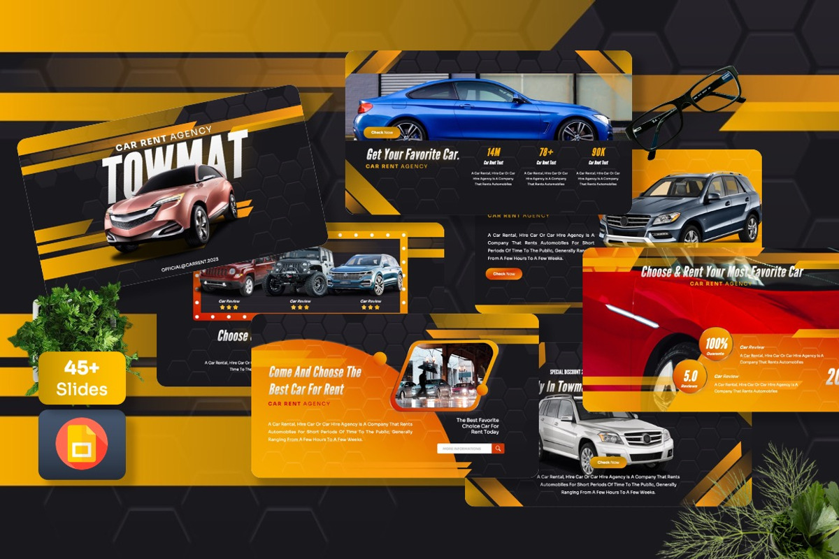 Towmat - Car Rent Googleslide, a Presentation Template by Dhabee (Photo 1 of 8)