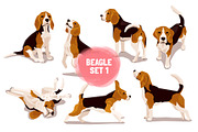 Cute Beagles Collection, an Animal Illustration by alexrockheart (Thumbnail 3 of 7)