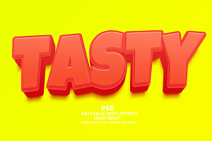 Tasty PSD 3D Editable Text Effect