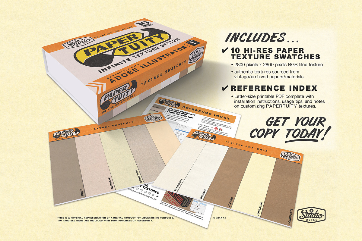 Papertuity | Vol. 01 for Illustrator, a Texture Graphic by StudioWorks (Photo 8 of 8)