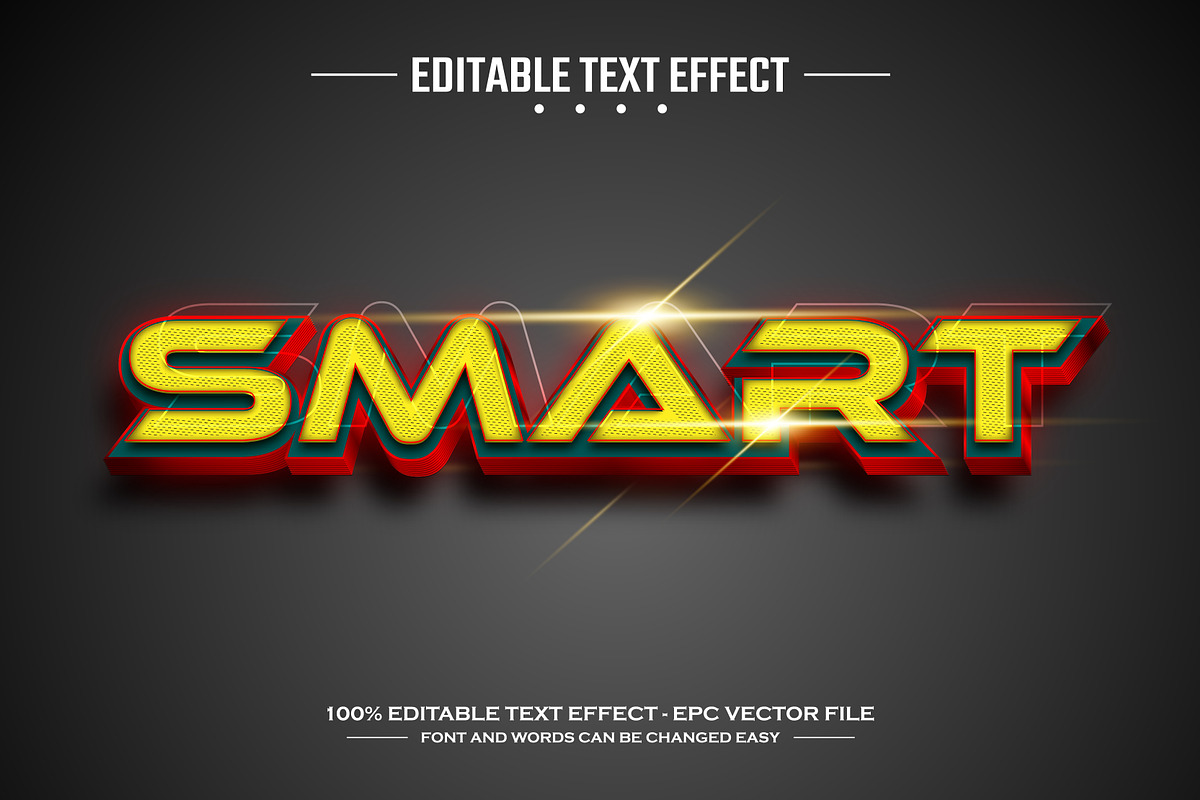 Smart editable text effect template, a Layer Style Add-On by nicemorning (Photo 1 of 3)