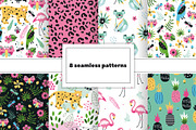 Jungle set with patterns and clipart, a Pattern Graphic by narinadraban (Thumbnail 6 of 6)