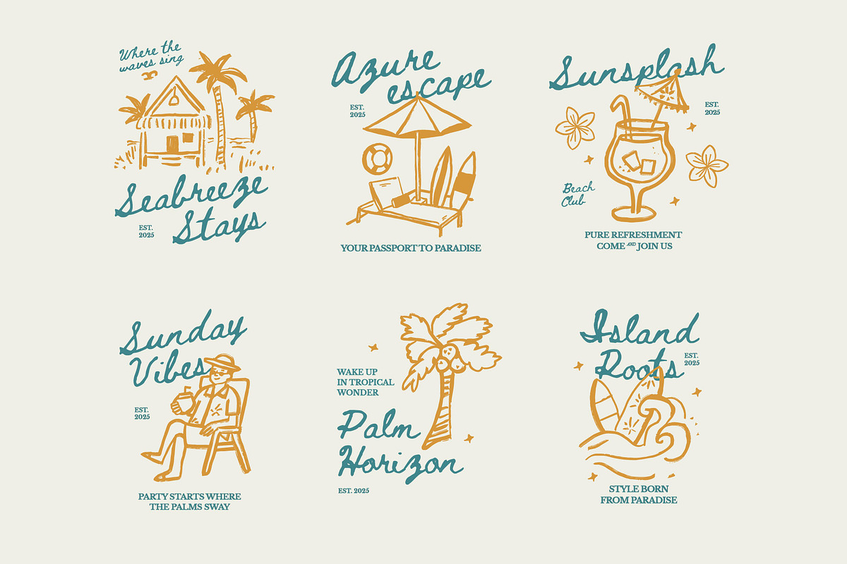 Tropical Aesthetic Pack, an Illustration by Skilline Supply Co. (Photo 2 of 15)