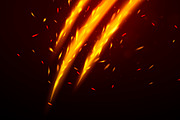 Burning Cut Tracks From Animal Claw, an Object Graphic by Black White Mouse Design (Thumbnail 2 of 3)