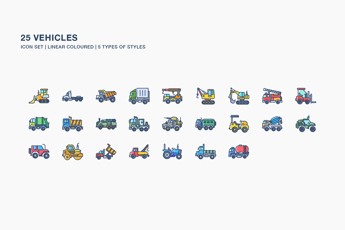Vehicle icon set, an Icon by Icongeek26 (Photo 2 of 6)