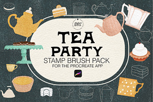 Tea Party Stamp Brush Set