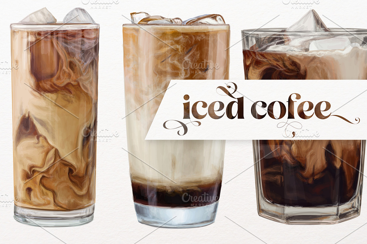 Iced coffee VECTOR illustrations, a Food Illustration by Natalka Dmitrova art (Photo 18 of 19)