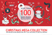 Christmas Mega Collection Hand Drawn, an Illustration by Anttoniu (Thumbnail 1 of 5)