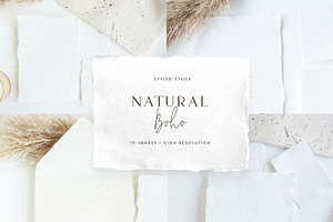 Natural Boho Wedding Mock Up Stock