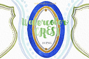 Watercolor crest clipart, an Illustration by LABFcreations (Thumbnail 2 of 2)