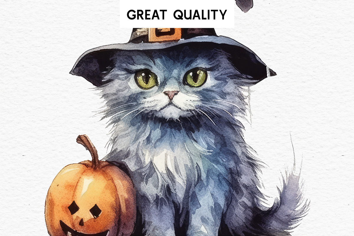 Halloween Kitten Pumpkin Cute Cats, an Animal Illustration by Rabbit Heart (Photo 4 of 10)