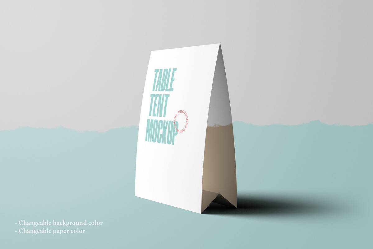 Table Tent Mockups, a Product Mockup by artimasa (Photo 4 of 5)