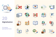 Digitalization 3D Icons Set Bundle, an Object Graphic by Aimagenarium@gmail.com (Thumbnail 1 of 21)