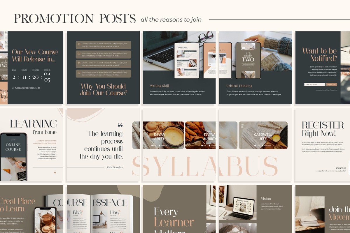 eCourse Carousel Instagram CANVA PS, a Social Media Template by Eviory (Photo 7 of 22)