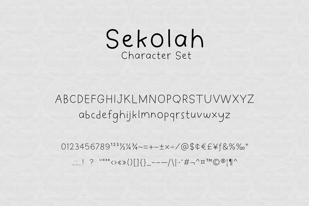 Sekolah Handwritten Font, a Sans Serif Font by byherline (Photo 2 of 3)