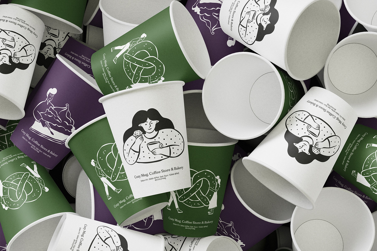 Naive coffee and pastry doodles, an Object Graphic by DesignThatMatters (Photo 2 of 14)