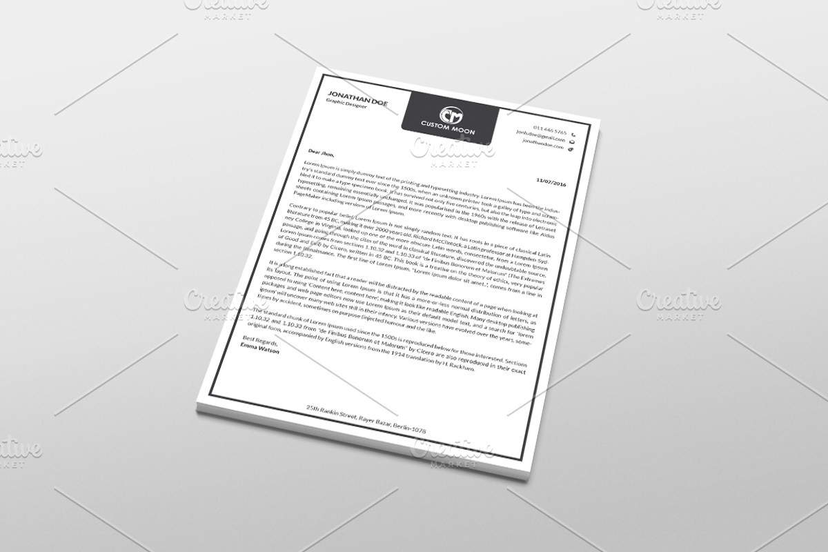 (32% Off) Simple & Clean Letterhead, a Stationery Template by Pentaclay (Photo 5 of 8)